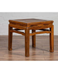 Antique Chinese Ming Style Elmwood Waisted Side Table with Horsehoof Legs-12. Asian & Chinese Furniture, Art, Antiques, Vintage Home Décor for sale at FEA Home