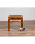 Antique Chinese Ming Style Elmwood Waisted Side Table with Horsehoof Legs-4. Asian & Chinese Furniture, Art, Antiques, Vintage Home Décor for sale at FEA Home