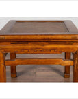 Antique Chinese Ming Style Elmwood Waisted Side Table with Horsehoof Legs-7. Asian & Chinese Furniture, Art, Antiques, Vintage Home Décor for sale at FEA Home