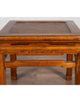 Antique Chinese Ming Style Elmwood Waisted Side Table with Horsehoof Legs-7. Asian & Chinese Furniture, Art, Antiques, Vintage Home Décor for sale at FEA Home