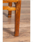 Antique Chinese Ming Style Elmwood Waisted Side Table with Horsehoof Legs-8. Asian & Chinese Furniture, Art, Antiques, Vintage Home Décor for sale at FEA Home
