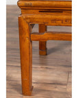 Antique Chinese Ming Style Elmwood Waisted Side Table with Horsehoof Legs-9. Asian & Chinese Furniture, Art, Antiques, Vintage Home Décor for sale at FEA Home