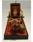 Antique Chinese Miniature Ceremonial Oxen Cart – Twin Oxen, Gold Floral Cartwork-3. Asian & Chinese Furniture, Art, Antiques, Vintage Home Décor for sale at FEA Home