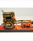 Antique Chinese Miniature Ceremonial Oxen Cart – Twin Oxen, Gold Floral Cartwork-7. Asian & Chinese Furniture, Art, Antiques, Vintage Home Décor for sale at FEA Home