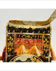 Antique Chinese Miniature Ceremonial Oxen Cart – Twin Oxen, Gold Floral Cartwork-8. Asian & Chinese Furniture, Art, Antiques, Vintage Home Décor for sale at FEA Home
