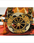 Antique Chinese Miniature Ceremonial Oxen Cart – Twin Oxen, Gold Floral Cartwork-9. Asian & Chinese Furniture, Art, Antiques, Vintage Home Décor for sale at FEA Home