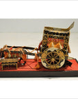 Antique Chinese Miniature Ceremonial Oxen Cart – Twin Oxen, Gold Floral Cartwork-1. Asian & Chinese Furniture, Art, Antiques, Vintage Home Décor for sale at FEA Home