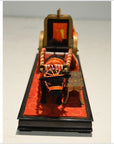 Antique Chinese Miniature Ceremonial Oxen Cart – Red Silk Harness, Black Ox Finish-2. Asian & Chinese Furniture, Art, Antiques, Vintage Home Décor for sale at FEA Home