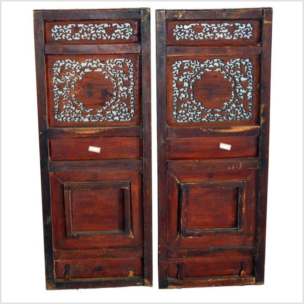 Chinese Wood Panels with Openwork Design – Figural Carvings, Matched Pair-15. Asian & Chinese Furniture, Art, Antiques, Vintage Home Décor for sale at FEA Home