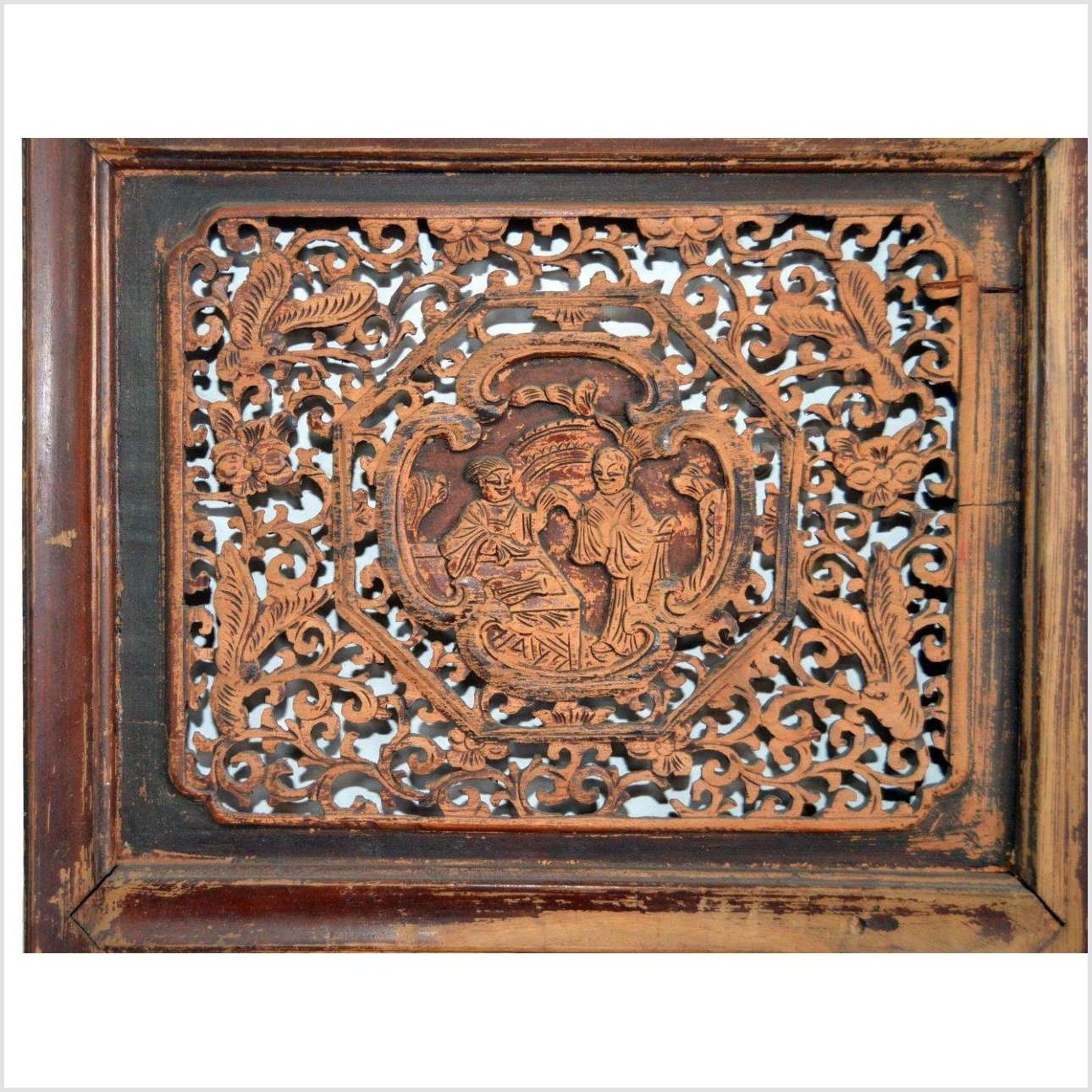 Chinese Wood Panels with Openwork Design – Figural Carvings, Matched Pair-4. Asian & Chinese Furniture, Art, Antiques, Vintage Home Décor for sale at FEA Home
