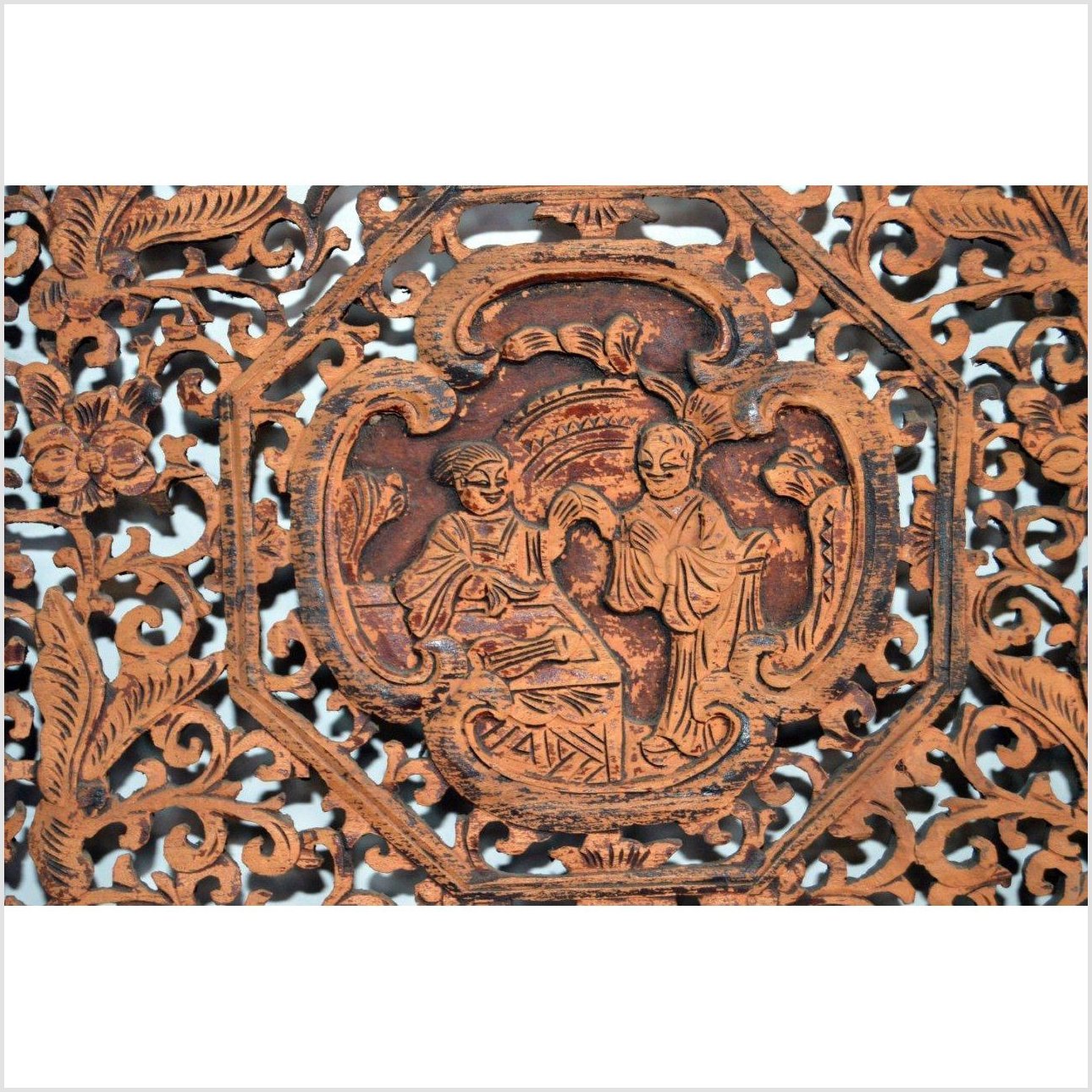Chinese Wood Panels with Openwork Design – Figural Carvings, Matched Pair-5. Asian & Chinese Furniture, Art, Antiques, Vintage Home Décor for sale at FEA Home