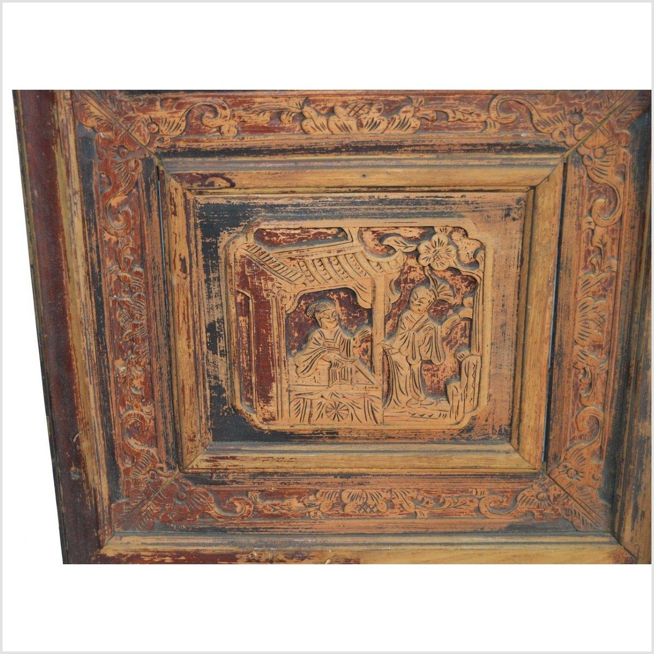 Chinese Wood Panels with Openwork Design – Figural Carvings, Matched Pair-7. Asian & Chinese Furniture, Art, Antiques, Vintage Home Décor for sale at FEA Home