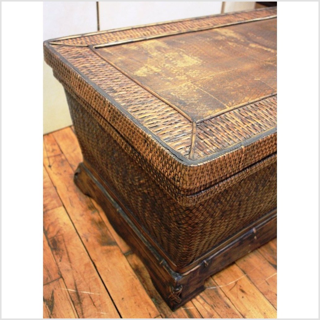 Antique Chinese Rattan Covered Chest-4. Asian & Chinese Furniture, Art, Antiques, Vintage Home Décor for sale at FEA Home