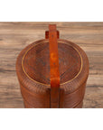 Antique Chinese Rattan Nested Lunch Basket with Carved Handle and Calligraphy-11. Asian & Chinese Furniture, Art, Antiques, Vintage Home Décor for sale at FEA Home