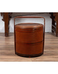 Antique Chinese Rattan Nested Lunch Basket with Carved Handle and Calligraphy-5. Asian & Chinese Furniture, Art, Antiques, Vintage Home Décor for sale at FEA Home