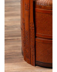 Antique Chinese Rattan Nested Lunch Basket with Carved Handle and Calligraphy-7. Asian & Chinese Furniture, Art, Antiques, Vintage Home Décor for sale at FEA Home