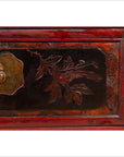 Antique Chinese Red and Black Lacquered Three-Section Chest with Carved Figures-16. Asian & Chinese Furniture, Art, Antiques, Vintage Home Décor for sale at FEA Home