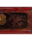 Antique Chinese Red and Black Lacquered Three-Section Chest with Carved Figures-16. Asian & Chinese Furniture, Art, Antiques, Vintage Home Décor for sale at FEA Home