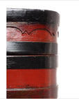 Antique Chinese Red & Black Basket-2. Asian & Chinese Furniture, Art, Antiques, Vintage Home Décor for sale at FEA Home