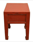 Antique Chinese Red Lacquer Side Table-2. Asian & Chinese Furniture, Art, Antiques, Vintage Home Décor for sale at FEA Home