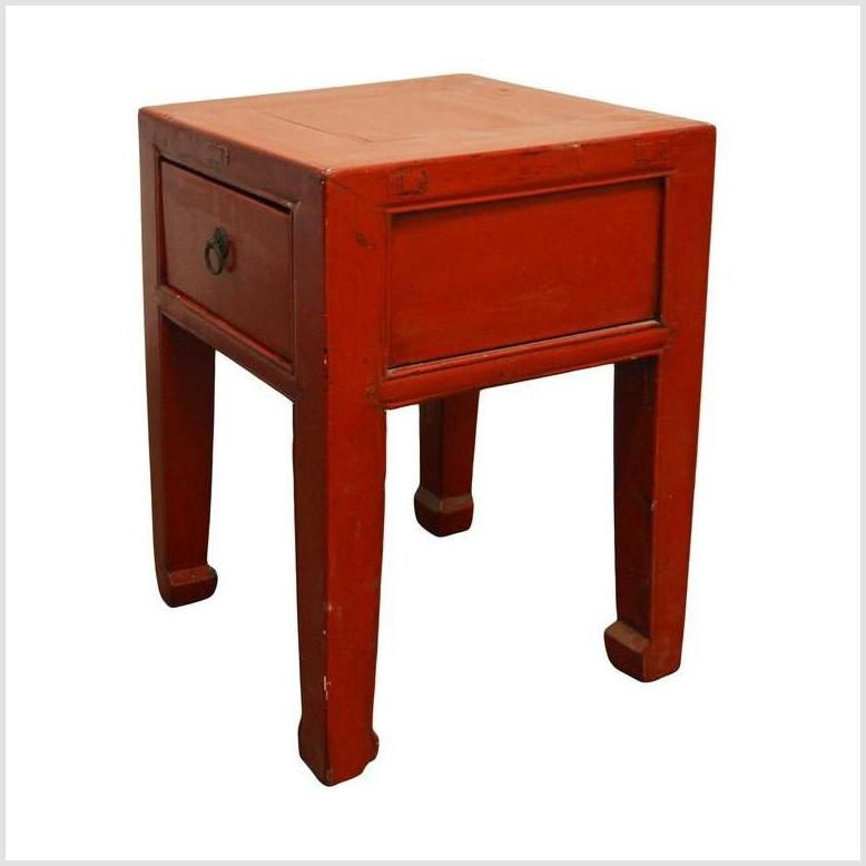 Antique Chinese Red Lacquer Side Table-3. Asian & Chinese Furniture, Art, Antiques, Vintage Home Décor for sale at FEA Home