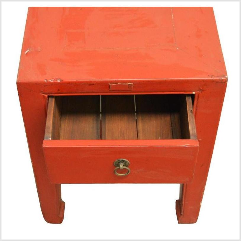 Antique Chinese Red Lacquer Side Table-5. Asian & Chinese Furniture, Art, Antiques, Vintage Home Décor for sale at FEA Home