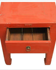 Antique Chinese Red Lacquer Side Table-5. Asian & Chinese Furniture, Art, Antiques, Vintage Home Décor for sale at FEA Home