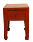 Antique Chinese Red Lacquer Side Table-1. Asian & Chinese Furniture, Art, Antiques, Vintage Home Décor for sale at FEA Home