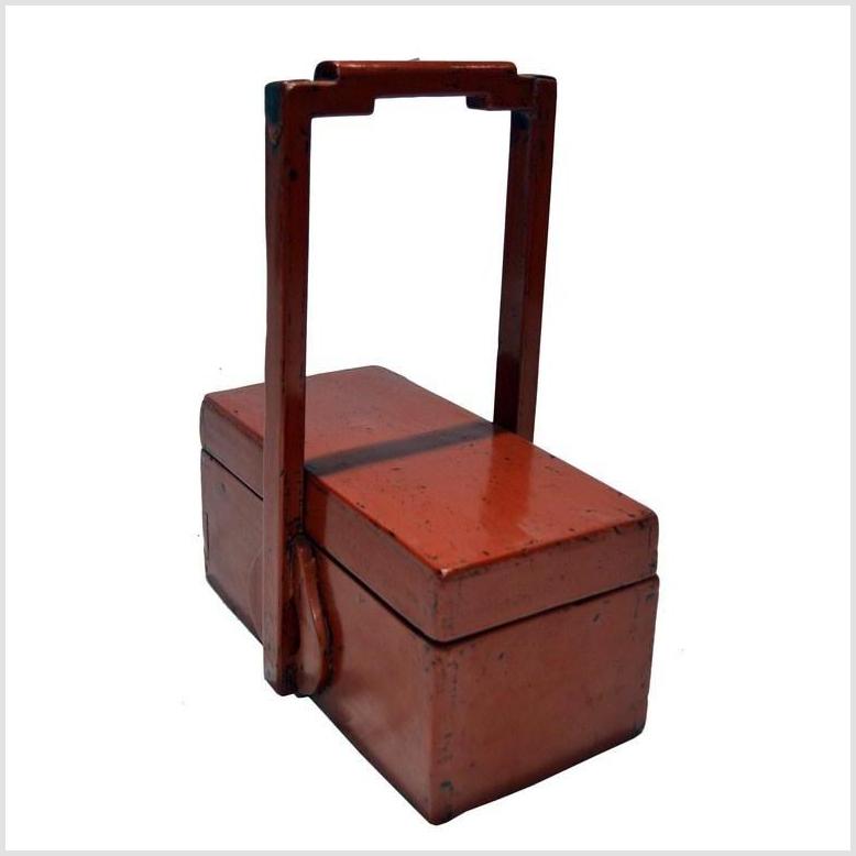 Antique Chinese Red Lacquer Wood Box-5. Asian & Chinese Furniture, Art, Antiques, Vintage Home Décor for sale at FEA Home