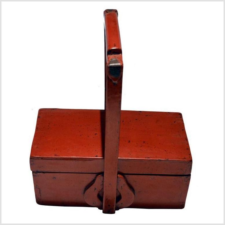 Antique Chinese Red Lacquer Wood Box-6. Asian & Chinese Furniture, Art, Antiques, Vintage Home Décor for sale at FEA Home