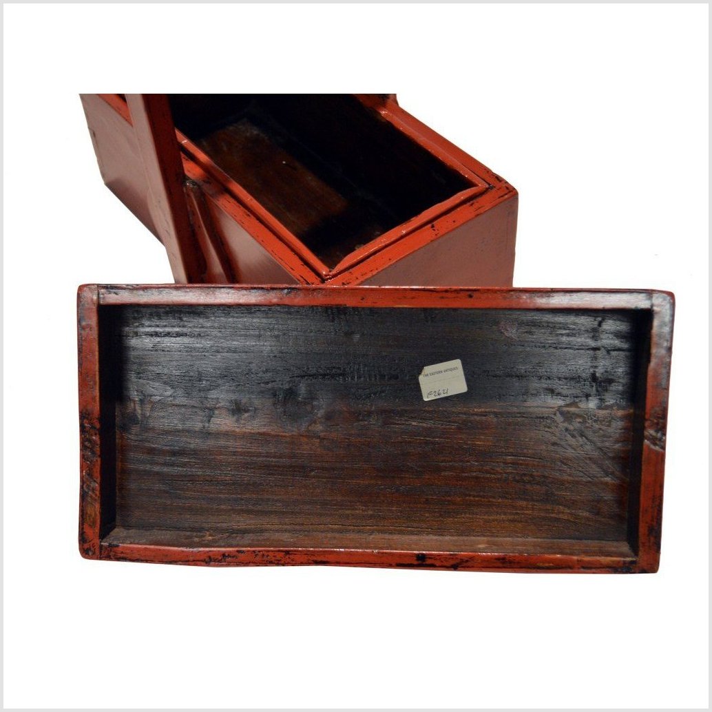 Antique Chinese Red Lacquer Wood Box-8. Asian & Chinese Furniture, Art, Antiques, Vintage Home Décor for sale at FEA Home