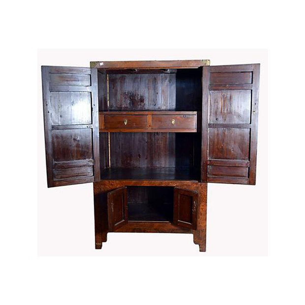 Antique Chinese Red Lacquered Armoire-3. Asian & Chinese Furniture, Art, Antiques, Vintage Home Décor for sale at FEA Home