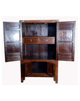 Antique Chinese Red Lacquered Armoire-3. Asian & Chinese Furniture, Art, Antiques, Vintage Home Décor for sale at FEA Home