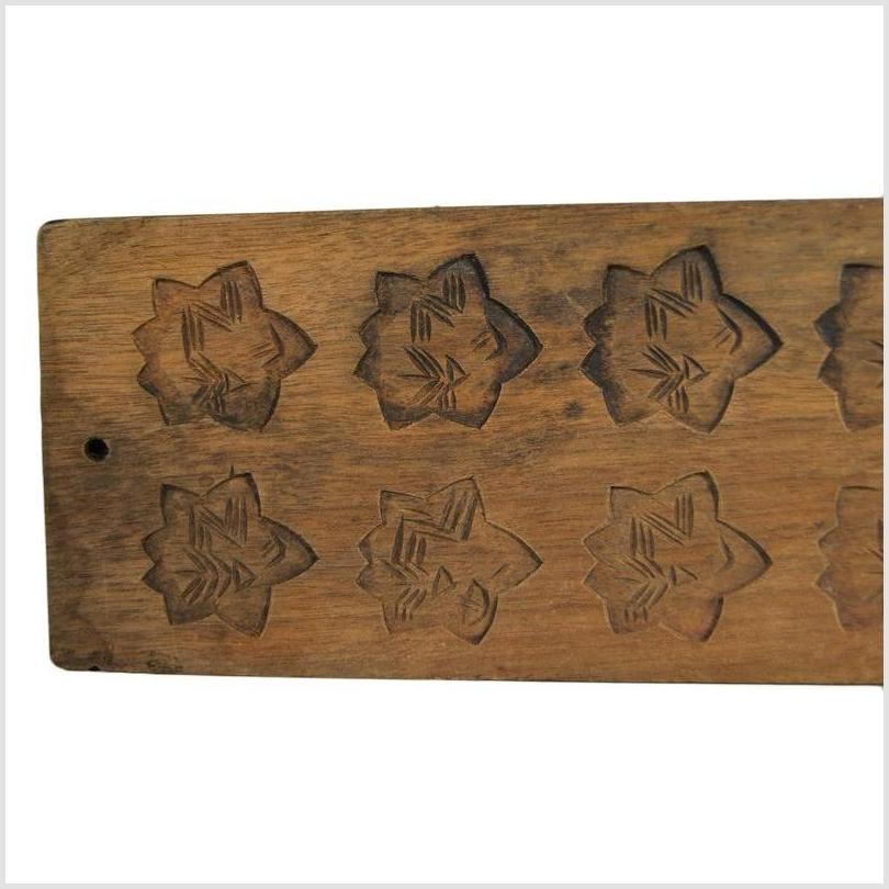 Antique Chinese Rice Mold – Eighteen Plum Blossom Cavities, Long Format-4. Asian & Chinese Furniture, Art, Antiques, Vintage Home Décor for sale at FEA Home