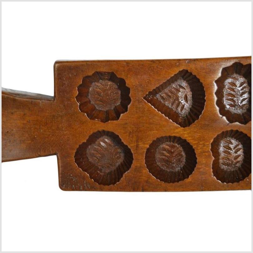 Antique Chinese Rice Mold – Mixed Floral & Geometric Cavities, Eight-Pattern Block-3. Asian & Chinese Furniture, Art, Antiques, Vintage Home Décor for sale at FEA Home
