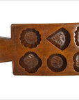 Antique Chinese Rice Mold – Mixed Floral & Geometric Cavities, Eight-Pattern Block-3. Asian & Chinese Furniture, Art, Antiques, Vintage Home Décor for sale at FEA Home