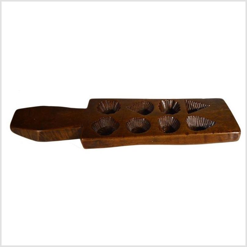 Antique Chinese Rice Mold – Mixed Floral & Geometric Cavities, Eight-Pattern Block-4. Asian & Chinese Furniture, Art, Antiques, Vintage Home Décor for sale at FEA Home