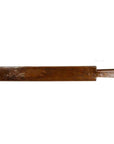 Antique wooden Chinese rice mold with small handle against a plain white background.
