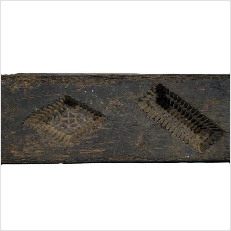 Antique Chinese Rice Mold – Coin, Fish & Diamond Cavities, Weathered Surface-4. Asian & Chinese Furniture, Art, Antiques, Vintage Home Décor for sale at FEA Home