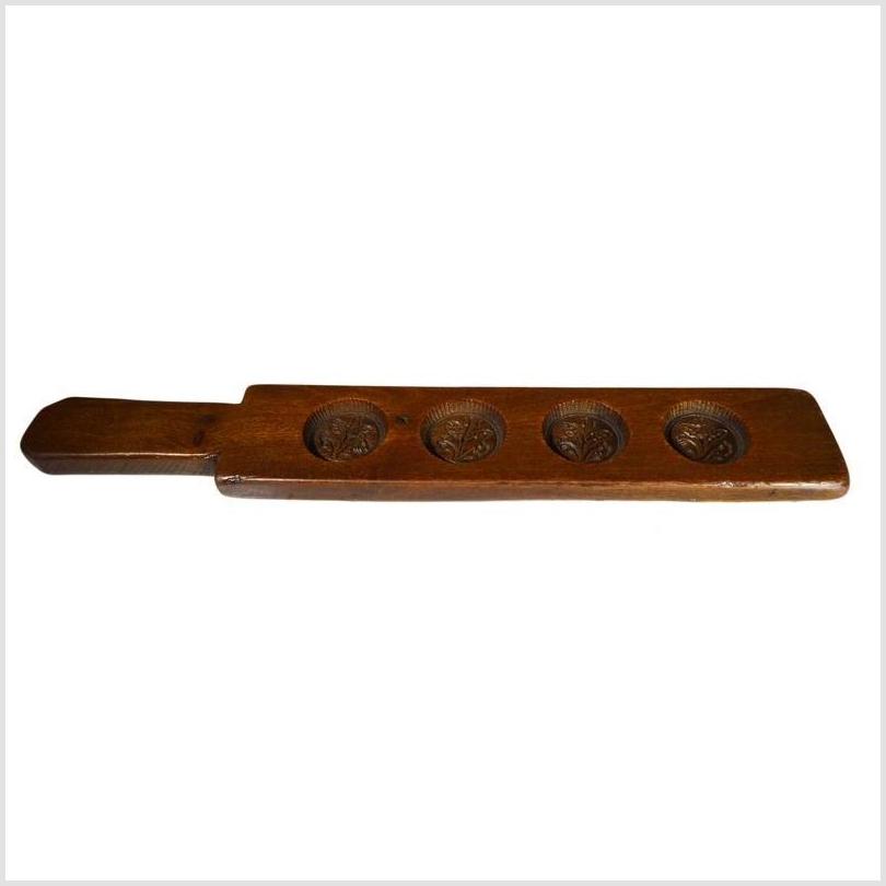 Antique Chinese Rice Mold – Five Leaf Bud Impressions, Symmetrical Floral Motif-4. Asian & Chinese Furniture, Art, Antiques, Vintage Home Décor for sale at FEA Home