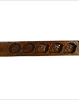 Antique Chinese Rice Mold – Mixed Symbol Carvings, Five-Cavity Block-1. Asian & Chinese Furniture, Art, Antiques, Vintage Home Décor for sale at FEA Home