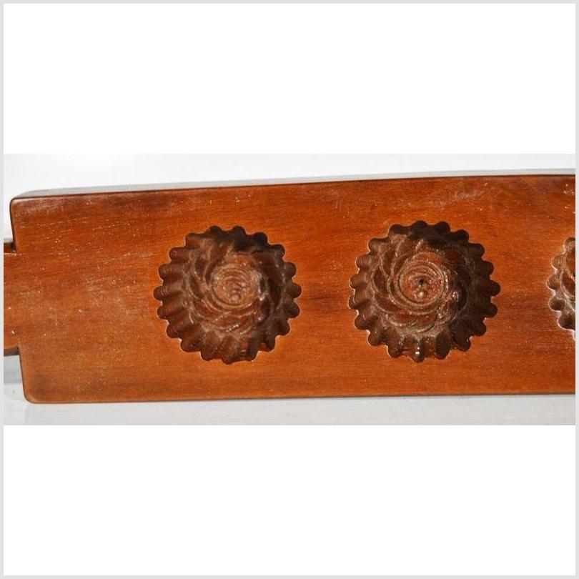 Antique Chinese Rice Mold – Four Rosette Cavities, Long Handle-3. Asian & Chinese Furniture, Art, Antiques, Vintage Home Décor for sale at FEA Home