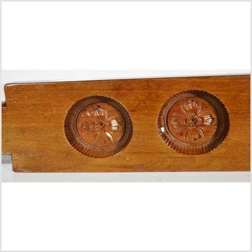 Antique Chinese Rice Mold – Four Round Seal Cavities, Calligraphy Detail-3. Asian & Chinese Furniture, Art, Antiques, Vintage Home Décor for sale at FEA Home