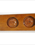 Antique Chinese Rice Mold – Four Round Seal Cavities, Calligraphy Detail-3. Asian & Chinese Furniture, Art, Antiques, Vintage Home Décor for sale at FEA Home