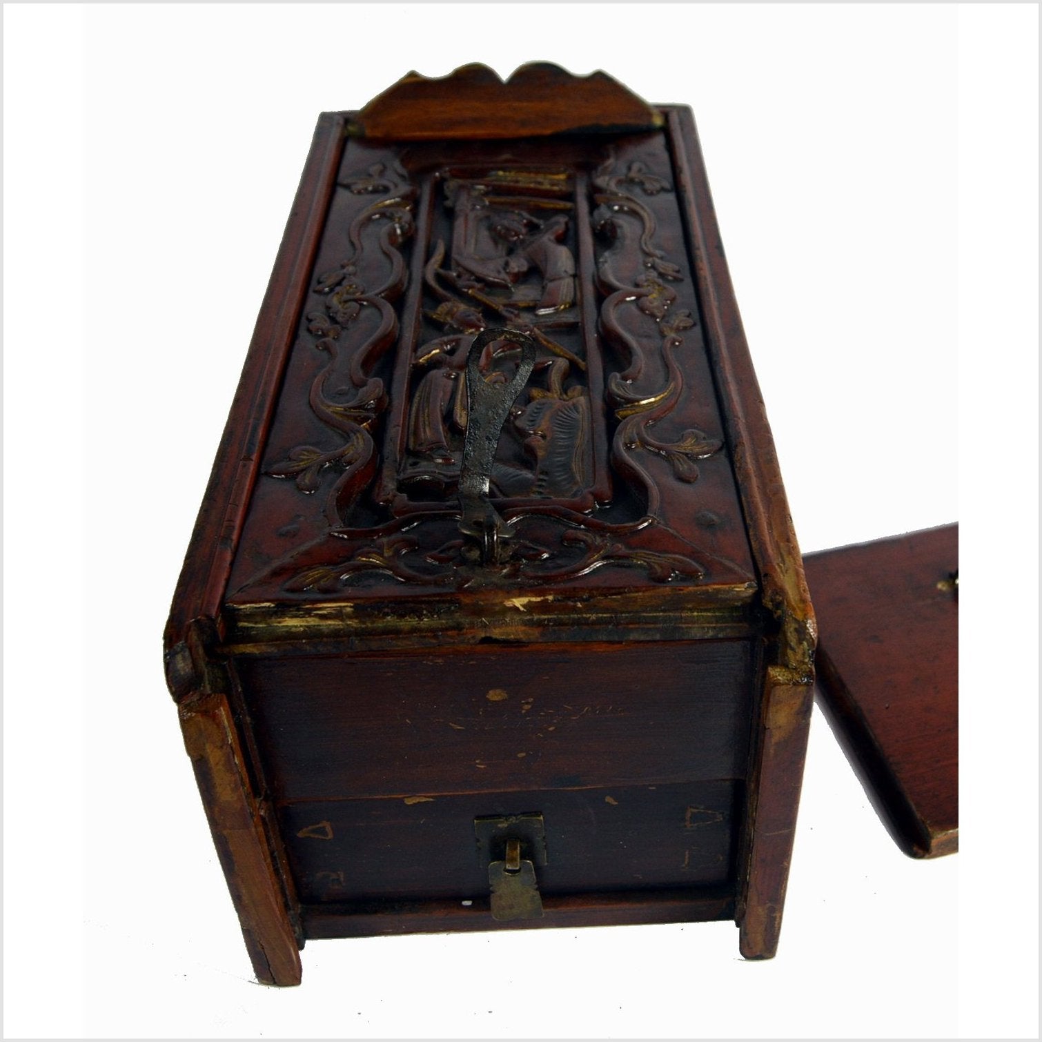 Antique Chinese Rosewood Ornate Safe-6. Asian & Chinese Furniture, Art, Antiques, Vintage Home Décor for sale at FEA Home
