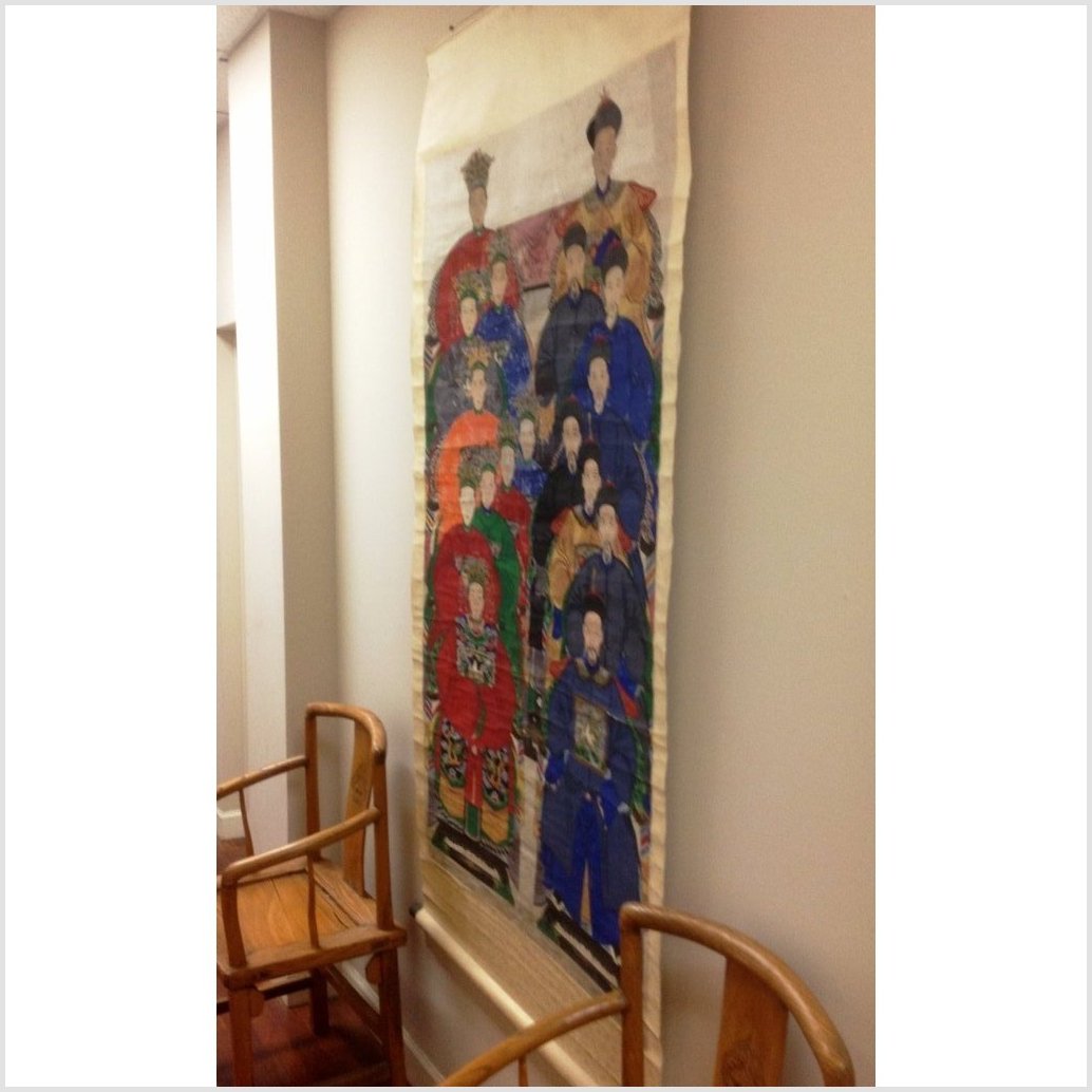 Antique Chinese Wall Silk Hanging-3. Asian & Chinese Furniture, Art, Antiques, Vintage Home Décor for sale at FEA Home