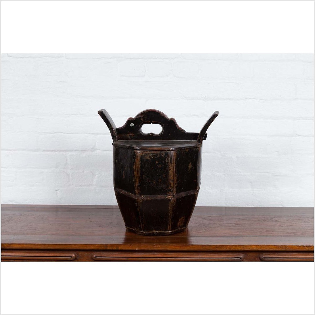 Antique Chinese Wedding Box with Carved Handle, Animals and Foliage Motifs-11. Asian & Chinese Furniture, Art, Antiques, Vintage Home Décor for sale at FEA Home