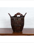 Antique Chinese Wedding Box with Carved Handle, Animals and Foliage Motifs-4. Asian & Chinese Furniture, Art, Antiques, Vintage Home Décor for sale at FEA Home