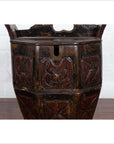 Antique Chinese Wedding Box with Carved Handle, Animals and Foliage Motifs-5. Asian & Chinese Furniture, Art, Antiques, Vintage Home Décor for sale at FEA Home