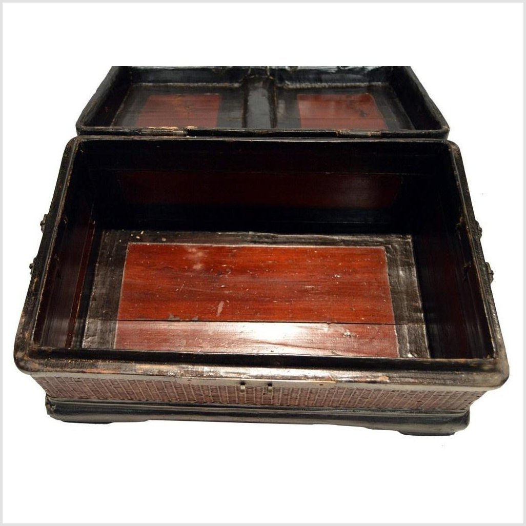 Antique Chinese Wood & Rattan Box-8. Asian & Chinese Furniture, Art, Antiques, Vintage Home Décor for sale at FEA Home